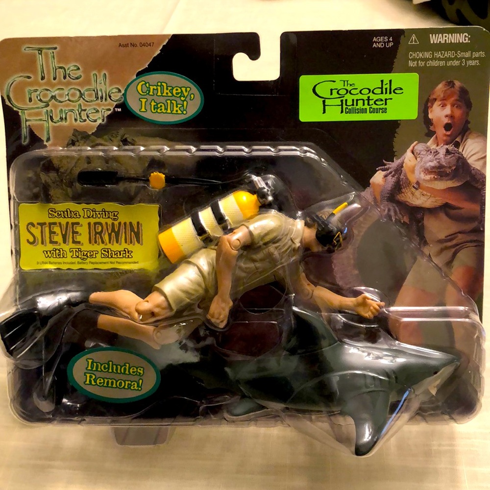 SEALED VINTAGE THE CROCODILE HUNTER:COLLISION COURSE STEVE IRWIN TIGER SHARK#521
